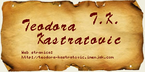 Teodora Kastratović vizit kartica